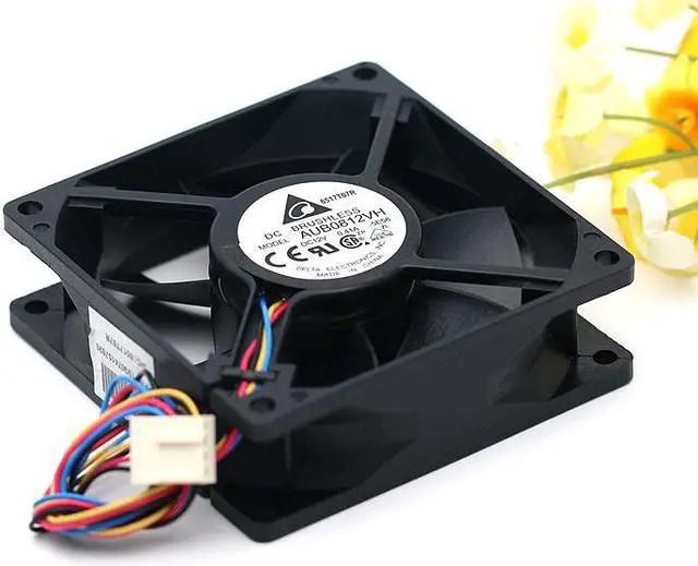 Alt view image 3 of 7 - NEW Delta AUB0812VH 12V 0.41A 8cm 8025 PWM four-speed high-volume cooling fan
