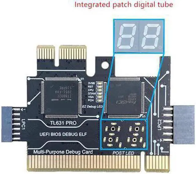 Alt view image 5 of 6 - 1PC Tester Card TL631 Pro Motherboard Analyzer LPC Debug Card for Laptop And PC PCI Mini PCI-E LPC Upgraded version TL460 TL611 PRO