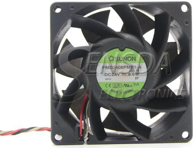 Alt view image 2 of 7 - SUNON PMD2408PMB1-A 8038 80*80*38mm 80mm 8cm DC 24V 9.6W case industrial cooling fan case cooler