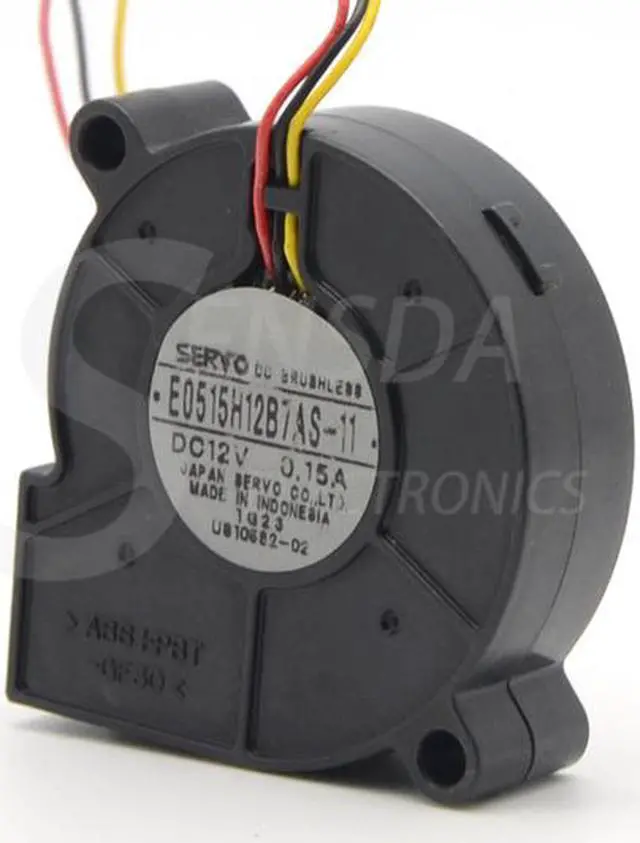Alt view image 2 of 6 - Servo 3 Pin Blower Fan E0515H12B7AS-11 For a Eiki LC-NB3E LCD Projector  5015 50mm DC Brushless 12V 0.14A cooling fan case cooler