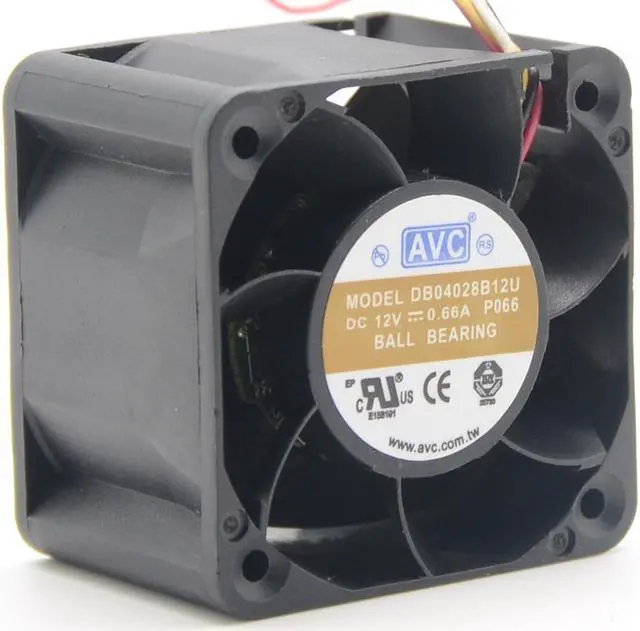 Alt view image 2 of 6 - 4CM  original AVC 40x40x28mm double ball bearing 12V 0.66A DB04028B12U  23.8CFM Ultra speed cooling fan 4-WIRE PWM server fan large wind speed regulating fan