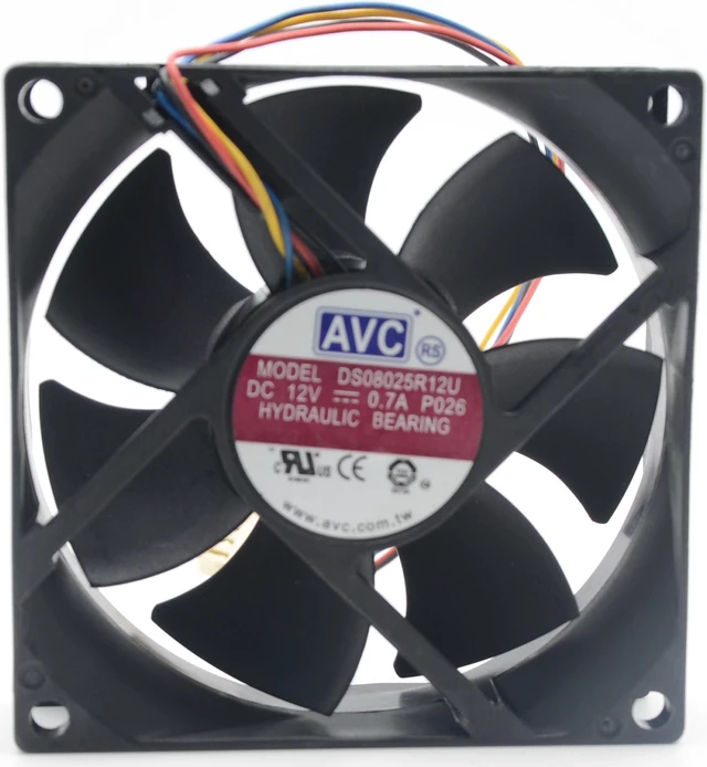 NEW AVC DS08025R12U P195 P158 8025 DC 12V 0.7A chassis cooling fan ...