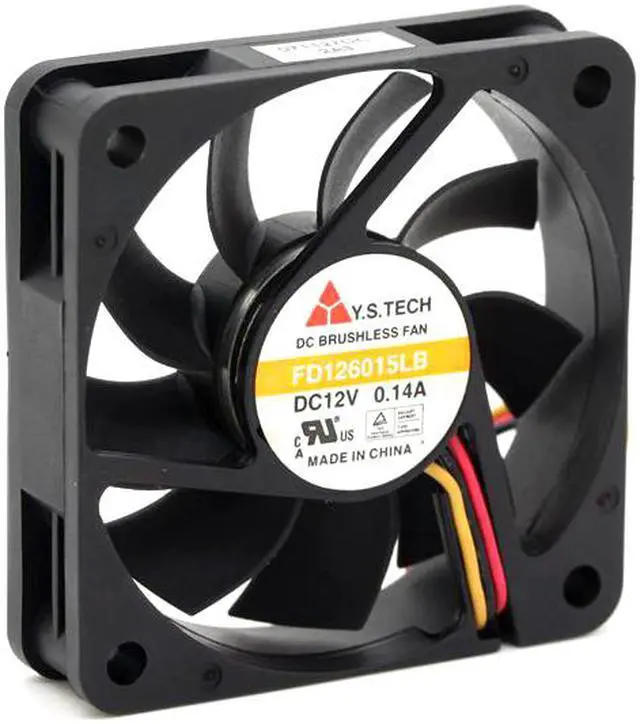 Alt view image 2 of 5 - Y.S Tech FD126015LB 6015  6cm DC 12v 0.14A double ball bearing mute A cooling fan 3wires cooler