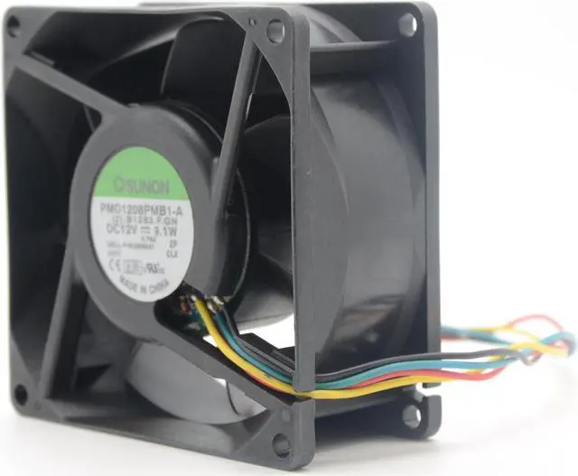 Alt view image 3 of 6 - SUNON PMD1208PMB1-A 8038 80mm 8cm DC 12V 9.1W Server Square 4-wire pwm fan case cooling fan heatsink