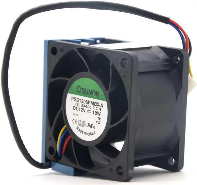Alt view image 3 of 6 - Sunon PSD1206PMBX-A 12V 18W for HP DL180G6 Replace with Spare Fan Assy 2U Module 6cm 6038 cooling fan case cooler