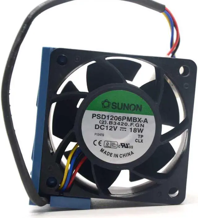 Alt view image 2 of 6 - Sunon PSD1206PMBX-A 12V 18W for HP DL180G6 Replace with Spare Fan Assy 2U Module 6cm 6038 cooling fan case cooler