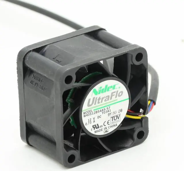 Alt view image 5 of 6 - NEW original 4cm W40S12BS4A5-57 4028  DC 12V 0.73A server fans for Nidec 40*40*28mm  4 wires case cooling fan