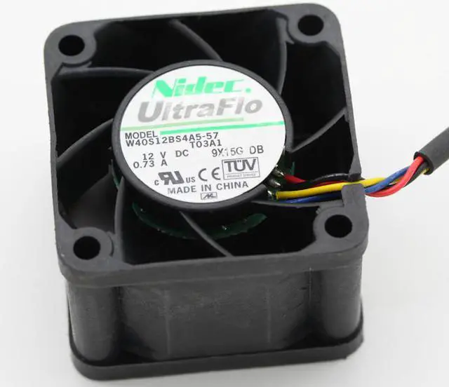 Alt view image 2 of 6 - NEW original 4cm W40S12BS4A5-57 4028  DC 12V 0.73A server fans for Nidec 40*40*28mm  4 wires case cooling fan