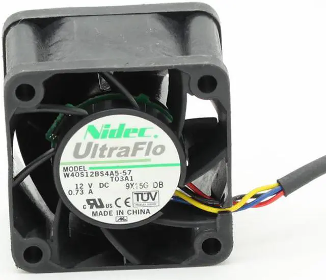 Alt view image 4 of 6 - NEW original 4cm W40S12BS4A5-57 4028  DC 12V 0.73A server fans for Nidec 40*40*28mm  4 wires case cooling fan