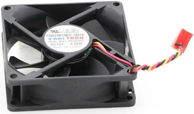 Alt view image 3 of 7 - 8cm original Tron FD8025B12W11-3R21A 8025 80mm DC12V 5.4W server inverter axial cooling fan 80*25mm 3 wires case cooler