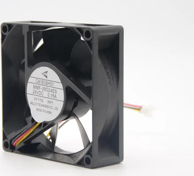 Alt view image 3 of 5 - melco MMF-08D24ES RP1 for Mitsubishi A740 inverter fan CA1639H01 8025 80mm 8cm 24V 0.16A cooling fan cooler