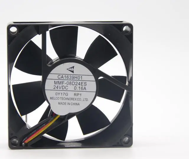 Alt view image 2 of 5 - melco MMF-08D24ES RP1 for Mitsubishi A740 inverter fan CA1639H01 8025 80mm 8cm 24V 0.16A cooling fan cooler