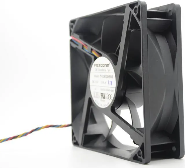Alt view image 4 of 7 - Foxconn 12CM Case Cooler Foxconn 120MM DC 12V 0.90A 4 Wired Cooling Fan (PV123812DSPF 01)