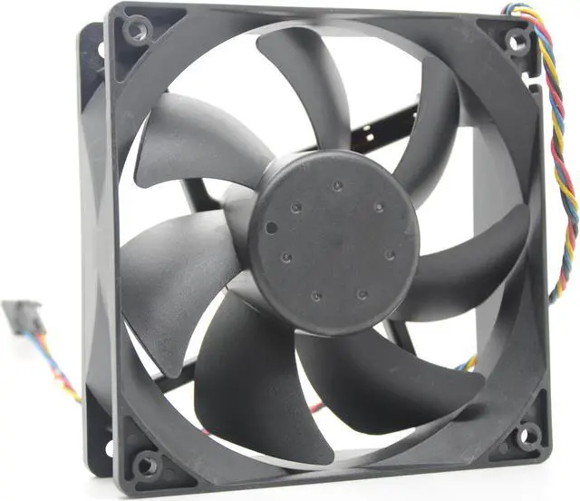 Alt view image 5 of 7 - Foxconn 12CM Case Cooler Foxconn 120MM DC 12V 0.90A 4 Wired Cooling Fan (PV123812DSPF 01)