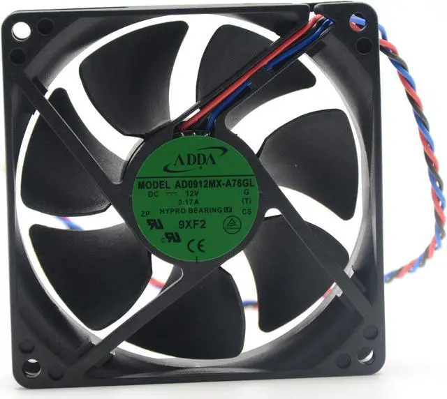 Alt view image 2 of 6 - ADDA AD0912MX-A76GL 9225 92mm 9025 9CM DC 12V 0.17A HP P/N:447580-001 axial fan computer case cooler