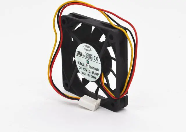 Alt view image 4 of 4 - New original EVERFLOW R126010BU 6010 6CM DC12V 0.35A 60*60*10mm Double ball bearing  high air flow silent cooling fan