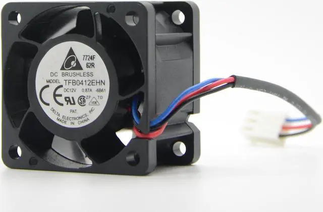 Alt view image 3 of 6 - New Delta TFB0412EHN 4028 DC 12V 0.87A 4CM 40MM 15,000RPM 26cfm  3-pin axial cooling fan