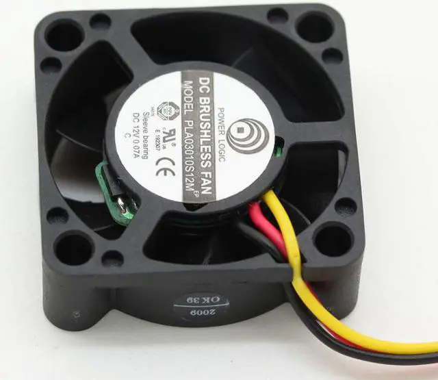 Alt view image 3 of 4 - New original POWER LOGIC PLA03010S12M 3CM 3010 DC 12V 0.07A Speed mute Beiqiao cooling fan