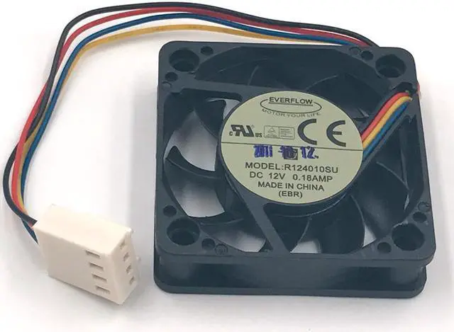Alt view image 2 of 7 - NEW Original Everflow R124010SU DC12V 0.18A 40mm 4CM 4010 4Pin PWM 8000RPM Quiet case cooling fan ITX ATOM