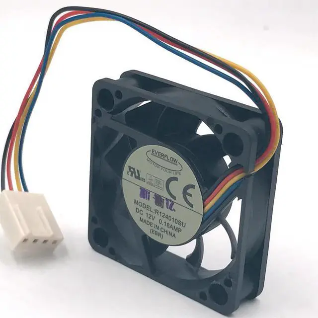 Alt view image 3 of 7 - NEW Original Everflow R124010SU DC12V 0.18A 40mm 4CM 4010 4Pin PWM 8000RPM Quiet case cooling fan ITX ATOM