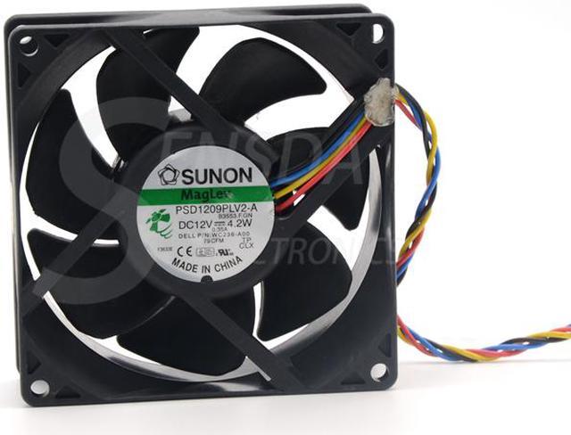 Original SUNON 9cm PSD1209PLV2-A B3553.F.GN DC12V 4.2W 9032 Server Cooling  Fan 4-wire PWM 90x90x32mm WC236-AOO 