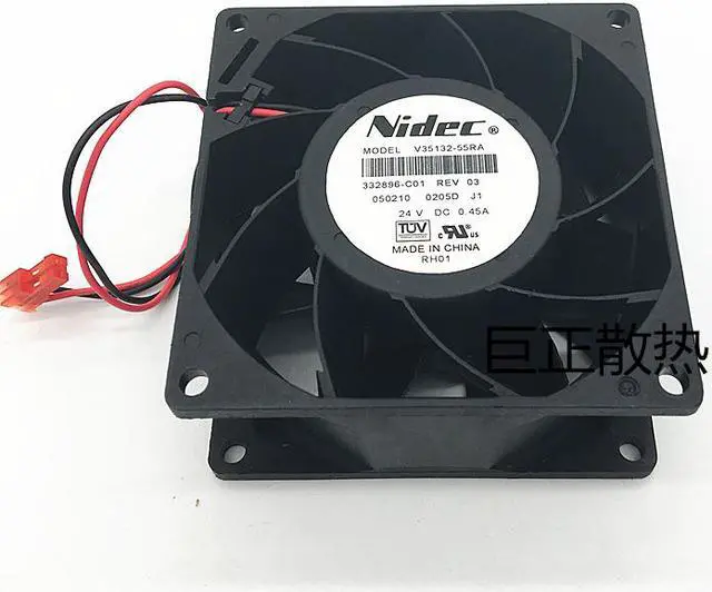 Main image of Original NIDEC V35132-55RA 332896-C01 8038 8CM 24V 0.45A 80 * 80 * 38MM Inverter fan 2-pin