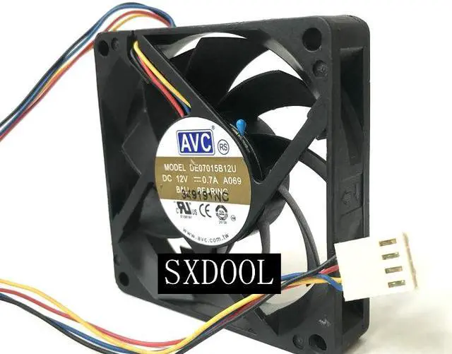 Alt view image 3 of 4 - New AVC 7015 DE07015B12U DC12V 0.70A 7CM Temperature controlled fan AMD CPU cooling fan