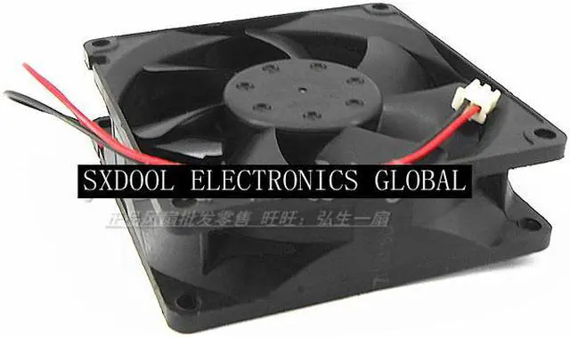 Alt view image 4 of 4 - Original NMB 3110GL-B4W-B54 12V 0.30A 8cm 8025 double ball cooling fan 2 lines 2-pin
