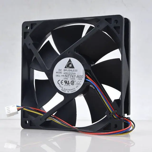 Alt view image 3 of 5 - NEW AFB1212VH 12CM 12V 0.60A 12025 mainboard speed regulation Delta large air cooling fan