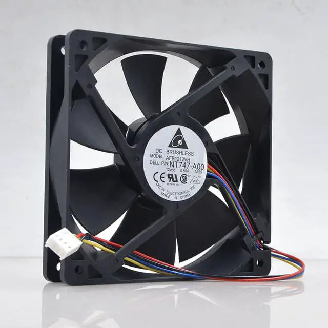 Alt view image 2 of 5 - NEW AFB1212VH 12CM 12V 0.60A 12025 mainboard speed regulation Delta large air cooling fan
