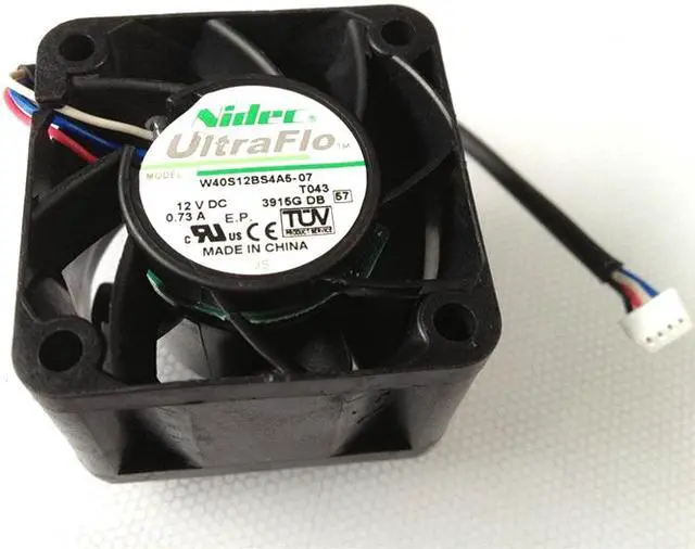 Nidec W40S12BS4A5-07 DC12V 0.73A 40*40*28MM 4-Wire Silent Nidec W40S12BS4A5-07 DC12V 0.73A 40*40*28MM 4-Wire Silent