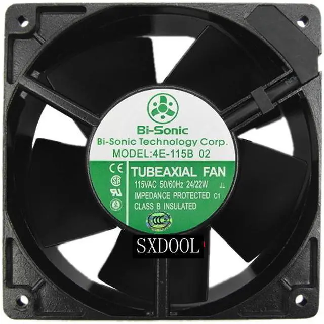 Main image of New Bi-Sonic 4E-115B 12cm 12038  120*120*38mm AC115V 24/22W 2650/3000RPM all metal cooling fan