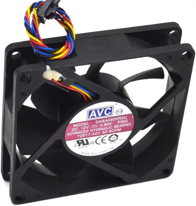 Alt view image 3 of 5 - New original DASA0820R2U P002 AVC 8020 0.60A 12V 4 wire 5P plug cooling fan