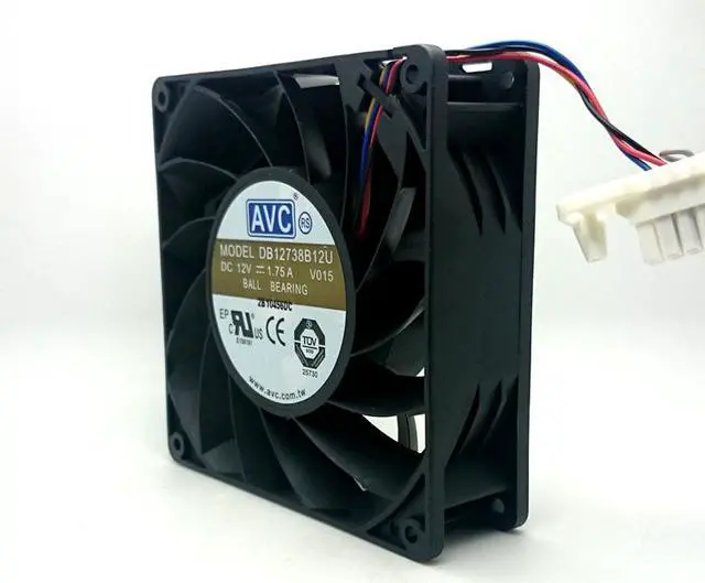 Alt view image 5 of 5 - Original AVC DB12738B12U 12738 127*127*38mm DC 12V 1.75A high air volume server miner cooling fan