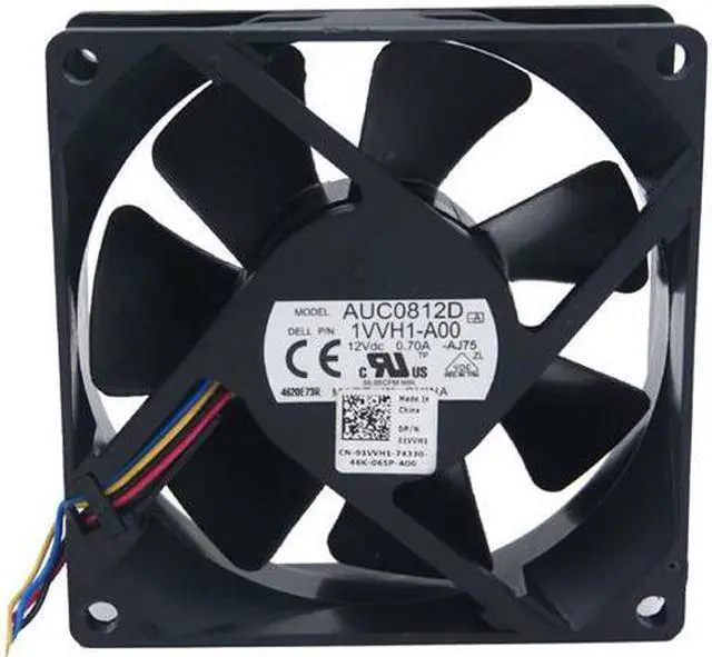 Main image of Delta 8025 AUC0812D P/N 1VVH1-A00 Cooling fan with 12V 0.70A 4 Wires 4Pins Connector