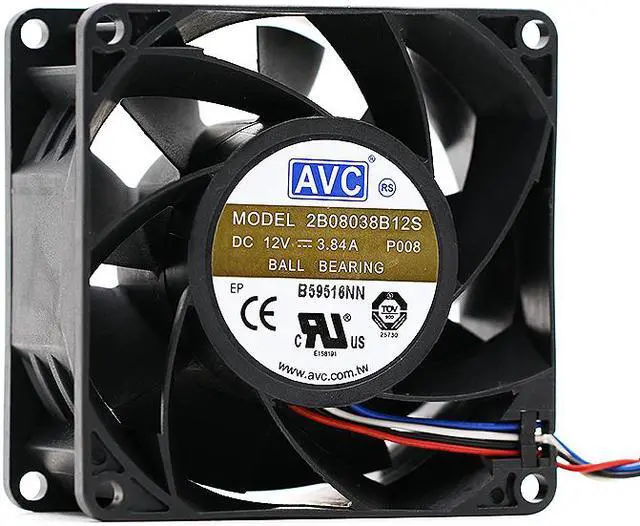 Main image of New AVC 2B08038B12S 8cm 8038DC 12V 3.84A 4-wire PWM Server High-volume cooling Fan