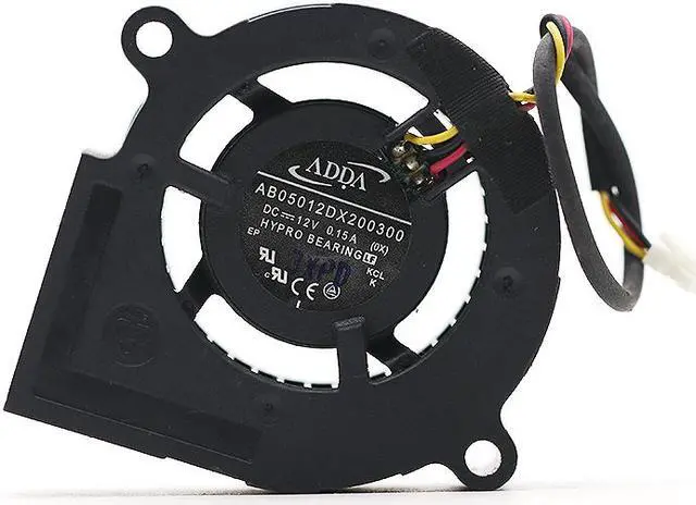 Alt view image 2 of 7 - New original ADDA AB05012DX200300  DC12V 0.15A 3 Wires 3 Pins 50x20mm Blower For Otu BenQ projector cooling fan