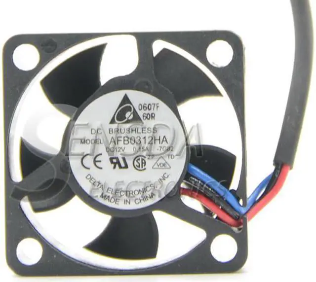 Alt view image 2 of 5 - Delta AFB0312HA 3cm 3010 12V 0.15A 3Wire 3-pin Silent Fan,Notebook Fan