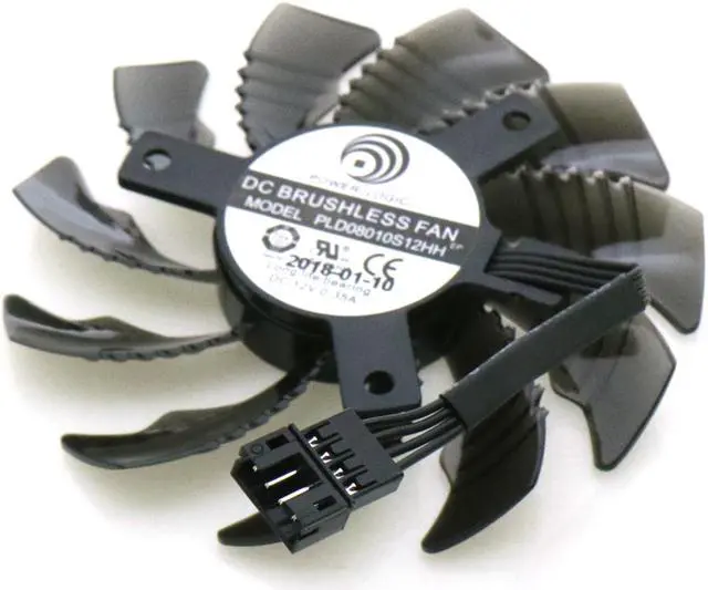 Alt view image 3 of 5 - 75mm PLD08010S12HH 12V  For Gigabyte Graphics Card Cooling Fan 4-Pin