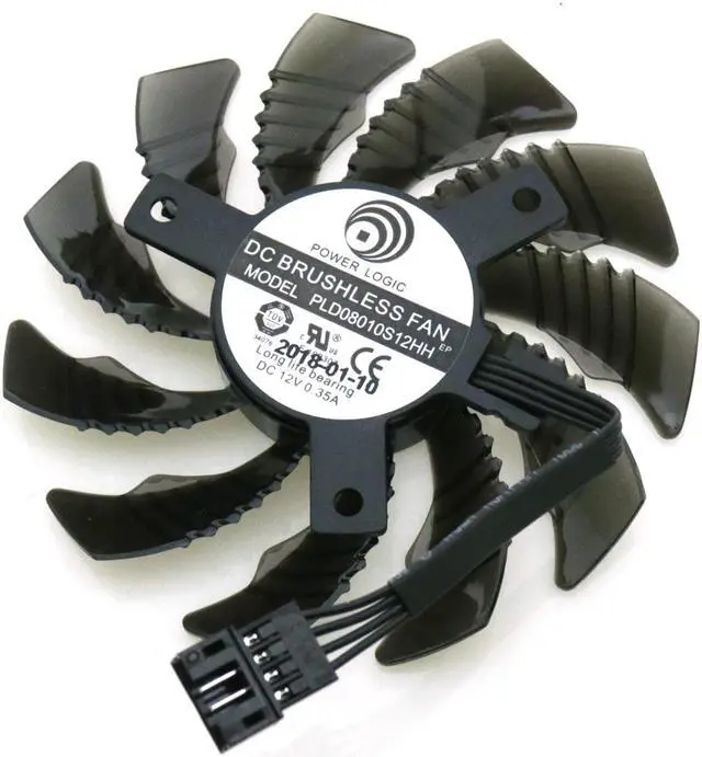 Main image of 75mm PLD08010S12HH 12V  For Gigabyte Graphics Card Cooling Fan 4-Pin