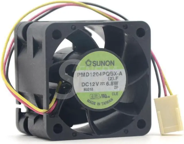 Alt view image 2 of 5 - Sunon PMD1204PQBX-A 4CM 4028 12V 6.8W 40*40*28mm 3-line 3-pin axial cooling fan