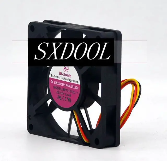 Alt view image 5 of 5 - New original BI-SONIC BP701512L 12V 0.15A 7CM 7015 3-Wire Cooling Fan