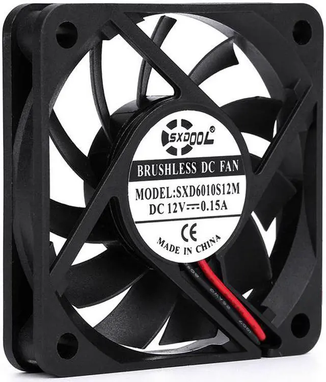Alt view image 4 of 6 - NEW 6CM Ultrathin cooling fan 60x60x10mm 6010 DC 12V 0.15A 2-pin High speed ultra quiet Double Ball Bearing cooler