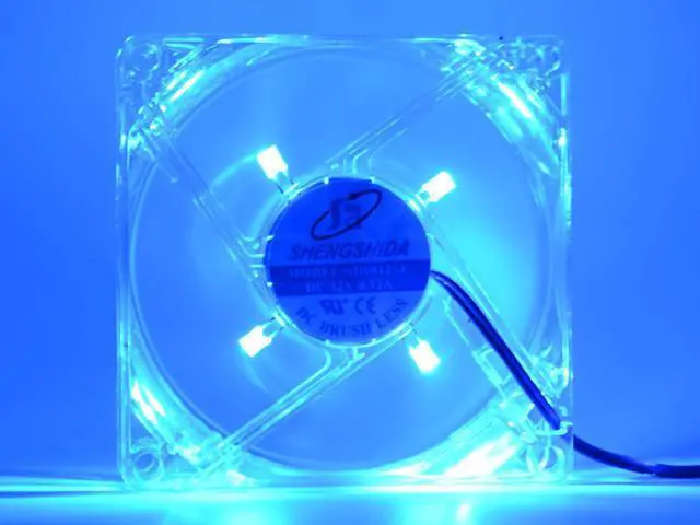 Alt view image 4 of 4 - PC Computer Fan 80mm with led 8025 8cm Silent Cooling Fan 12V LED Luminous Chass Case Cooling Fan Cooler
