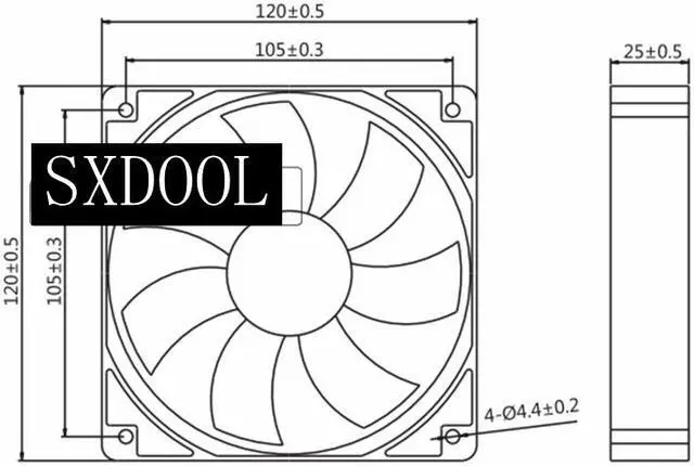 Alt view image 4 of 4 - New Delta AFB1212VH 12V 0.60A 12025 12CM Silent chassis large air cooling fan