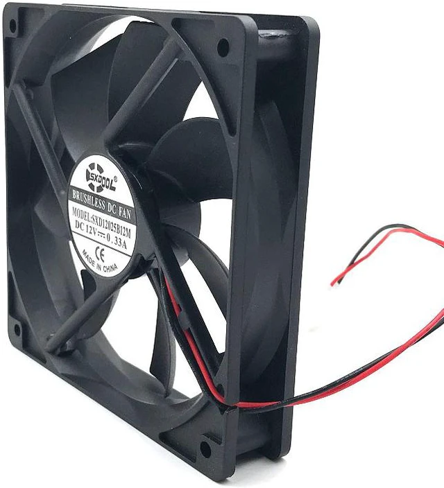 Alt view image 3 of 4 - SXDOOL SXD12025B12M 120*120*25mm 12cm DC 12V Brushless cooling fan 0.33A 2000RPM 79CFM 36DBA 4D For server inverter case