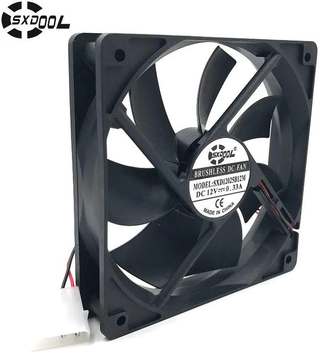Main image of SXDOOL SXD12025B12M 120*120*25mm 12cm DC 12V Brushless cooling fan 0.33A 2000RPM 79CFM 36DBA 4D For server inverter case