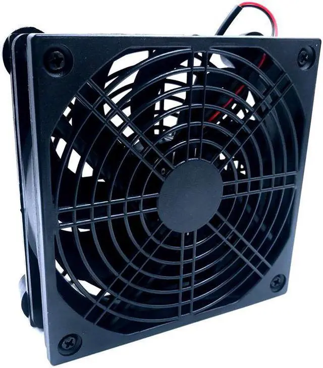 Alt view image 3 of 4 - Router fan DIY PC Cooler TV Box Wireless Cooling Silent Quiet DC 5V USB power 120mm fan 120x25mm 12CM W/Screws Protective net