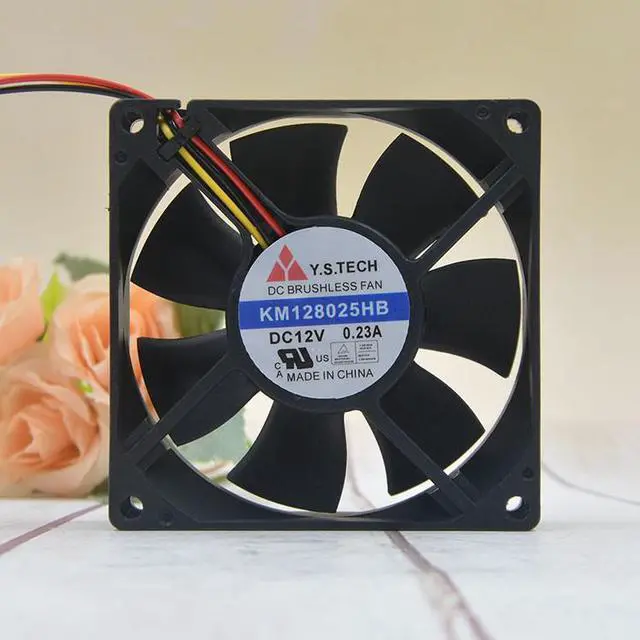 Main image of Y.S.TECH 8cm 12V0.23A 8025 KM128025HB power supply motherboard mute fan