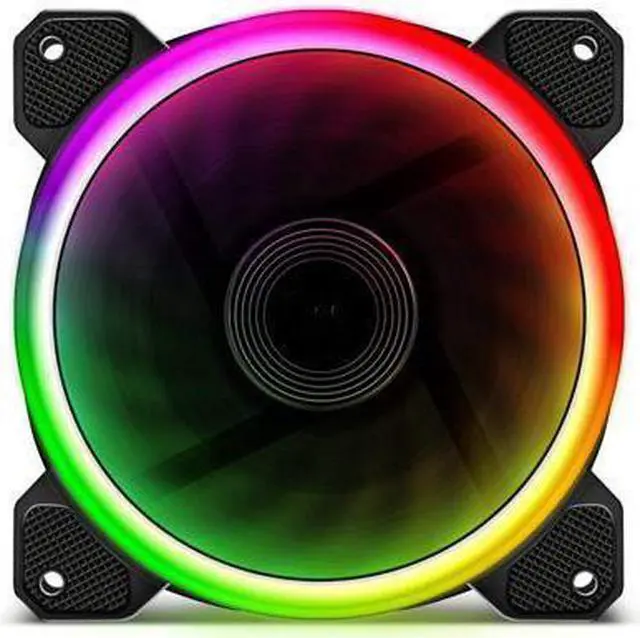 Main image of Aurora 1-Pack DR12 Case Fan RGB LED 120mm High Performance High Airflow Adjustable Colorful PC CPU Computer Case Cooling Cooler (DR12 Single Fan)